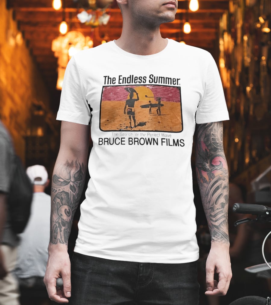 The Endless Summer The Search For The Perfect Wave Bruce Brown Films Surfers Sunset Scene T-Shirt