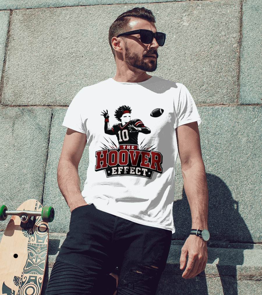 The Hoover Effect Football Player 10 Throwing Action T-Shirt