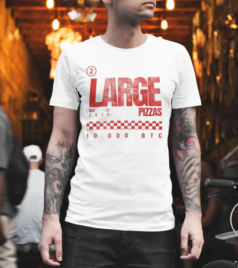May 22 2010 Large Pizzas 10000 BTC T-Shirt