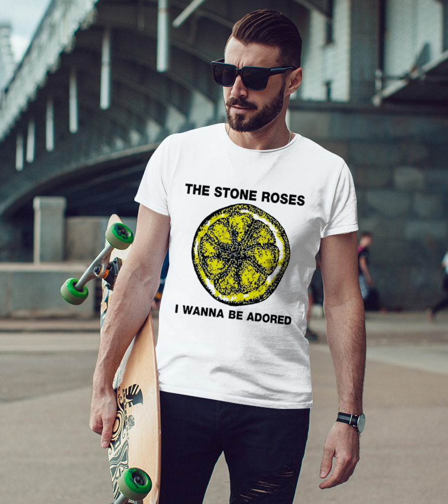 The Stone Roses I Wanna Be Adored Yellow Lemon T-Shirt