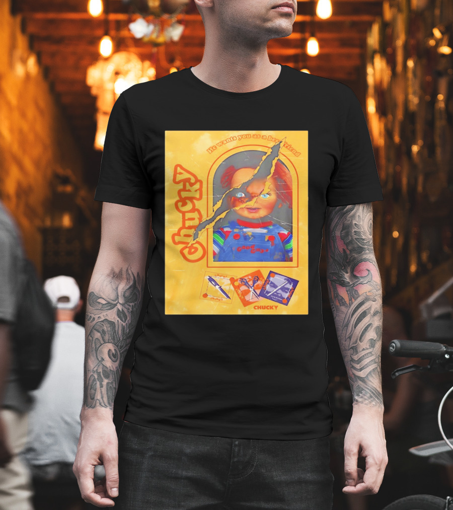Chucky He Wants You As A Best Friend Good Guys Doll Box T-Shirt