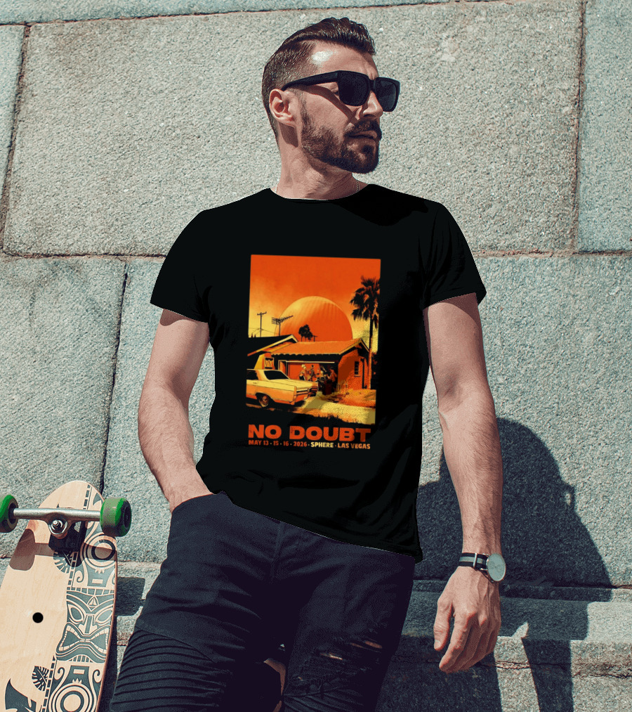 No Doubt May 13 15 16 2026 Sphere Las Vegas Vintage Car Retro Sunset T-Shirt
