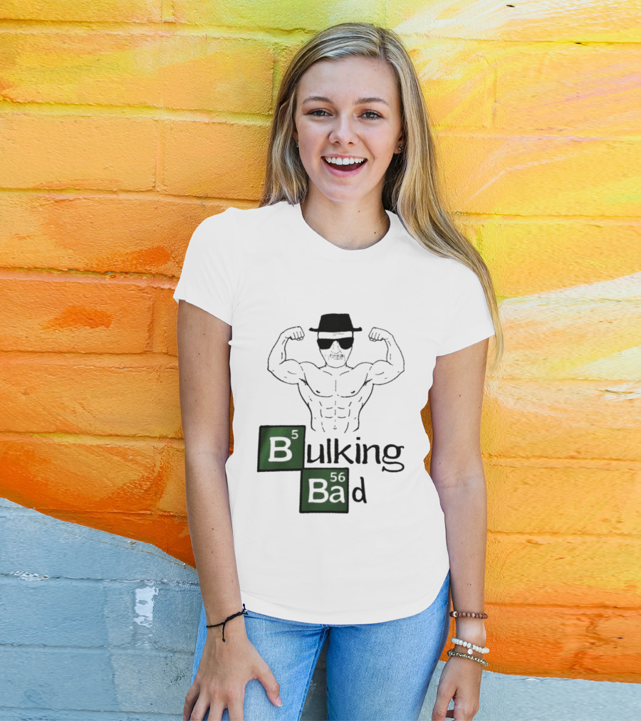 Bulking Bad Walter White Muscular Gym Periodic Table T-Shirt