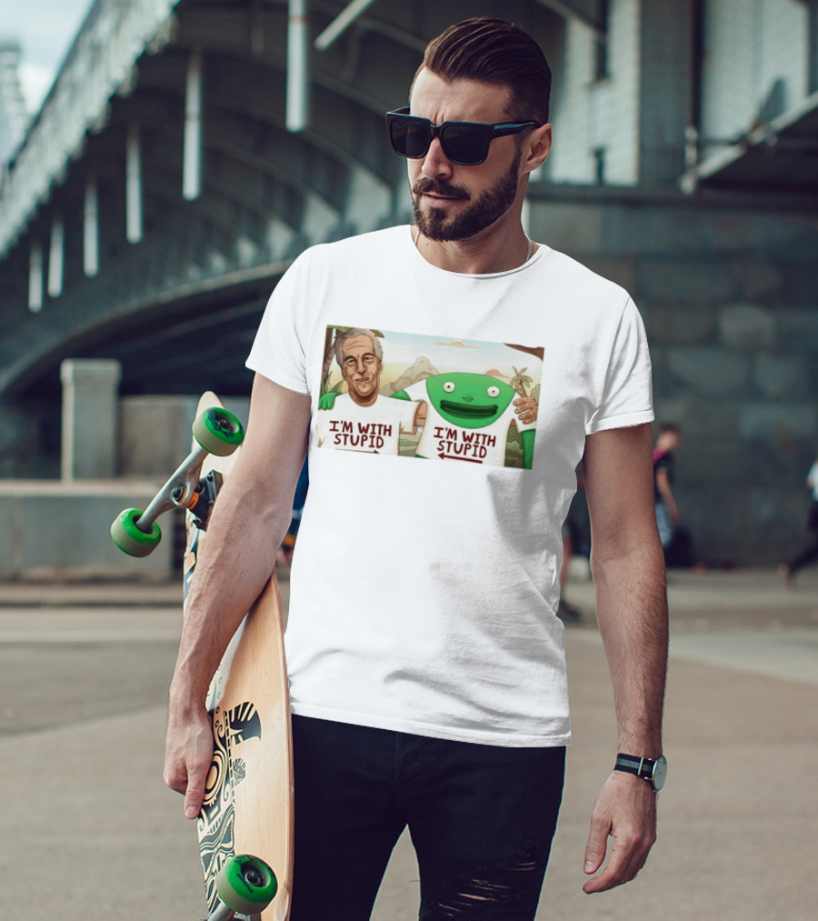 I'm With Stupid Frog Epstein Files T-Shirt