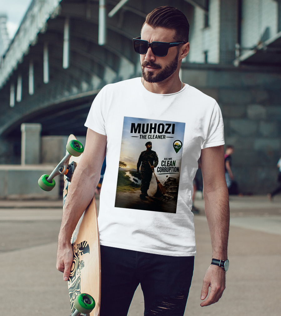 Muhozi The Cleaner As We Clean Corruption Theft Nepotism Unemployment Misuse Of Office T-Shirt