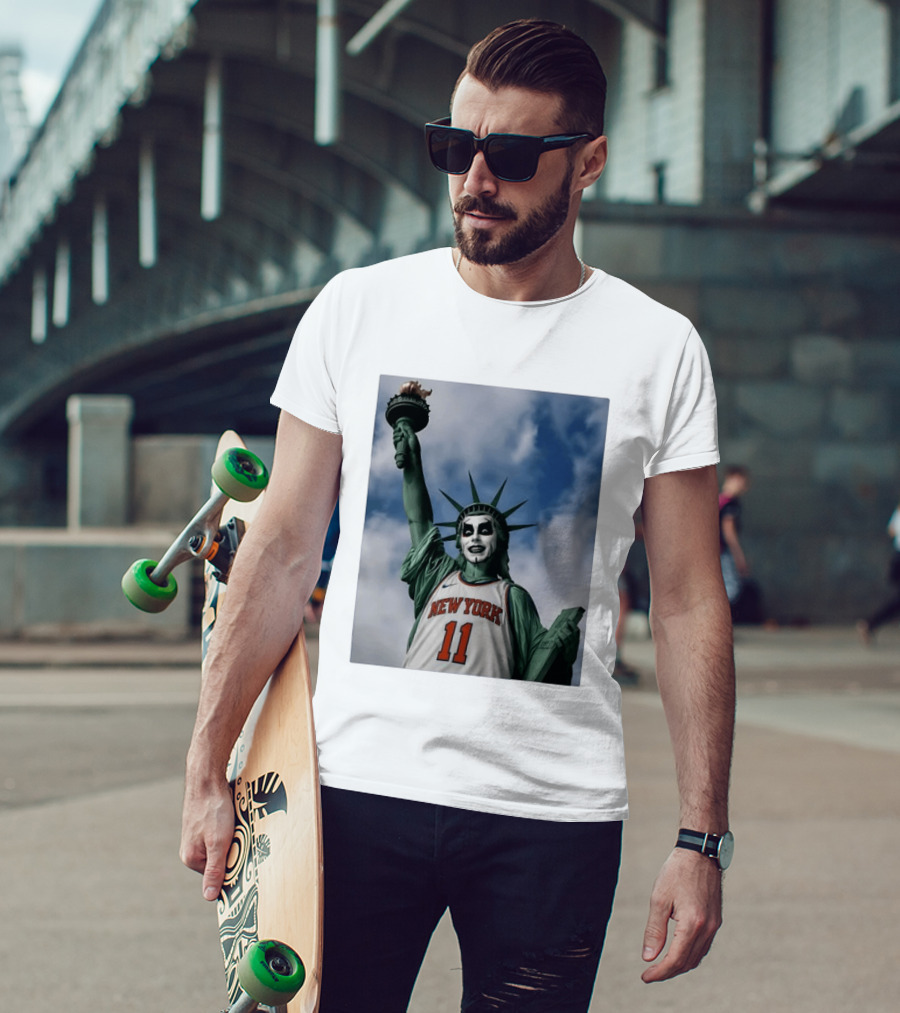 New York 11 Statue Of Liberty Joker Mashup T-Shirt