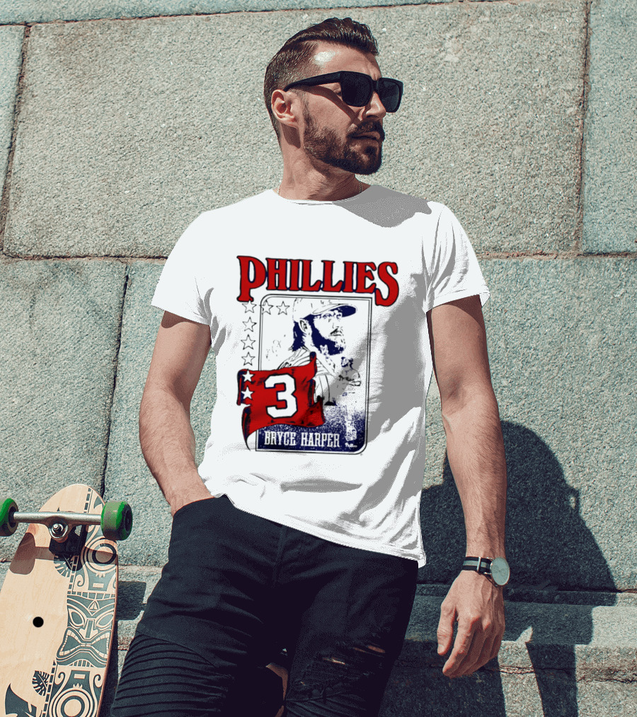Phillies Bryce Harper 3 Star Player Philadelphia T-Shirt