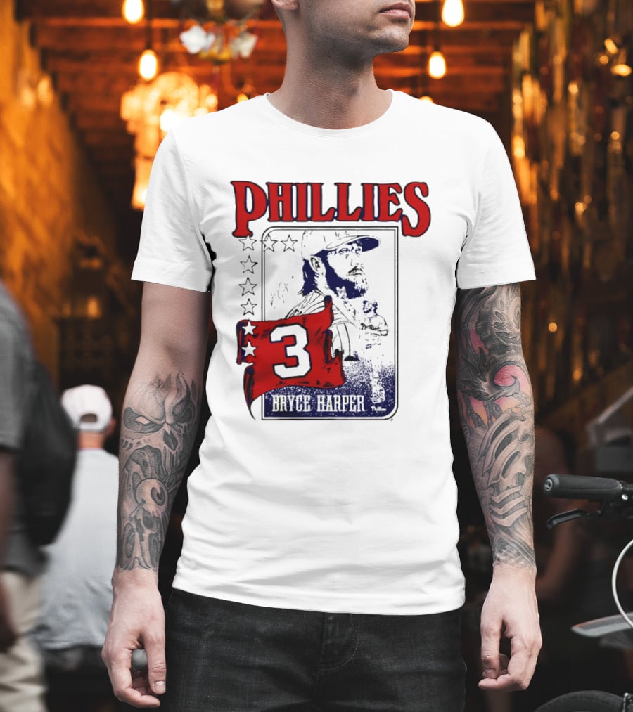 Phillies Bryce Harper 3 Star Player Philadelphia T-Shirt