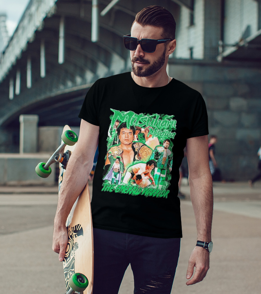 Mitsuharu Misawa The Emerald Warrior Wrestling Legend T-Shirt
