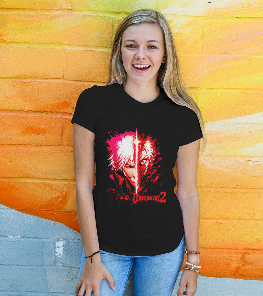 Devil May Cry 2 Dante Half Face Split T-Shirt