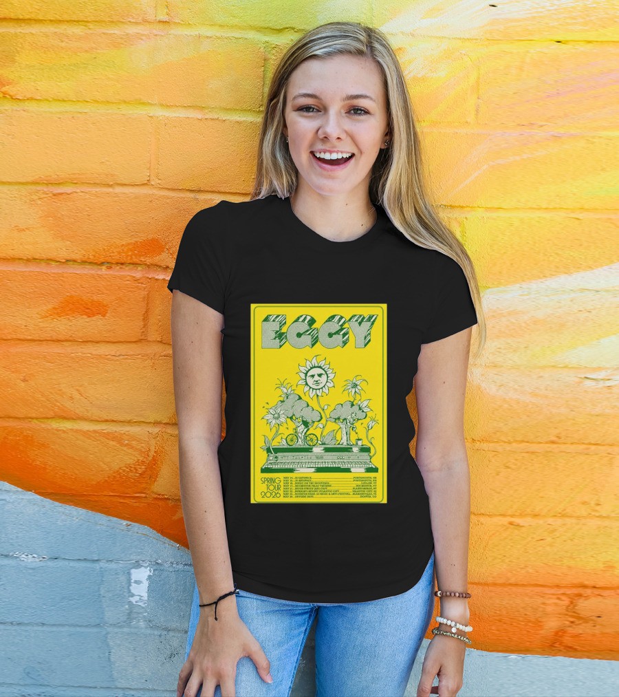Eggy Spring Tour 2026 Concert With Sunflower And Piano T-Shirt