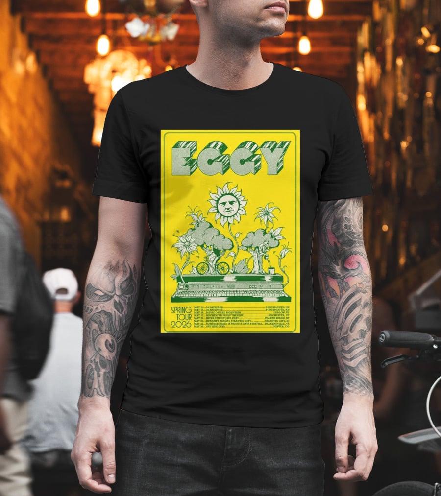 Eggy Spring Tour 2026 Concert With Sunflower And Piano T-Shirt