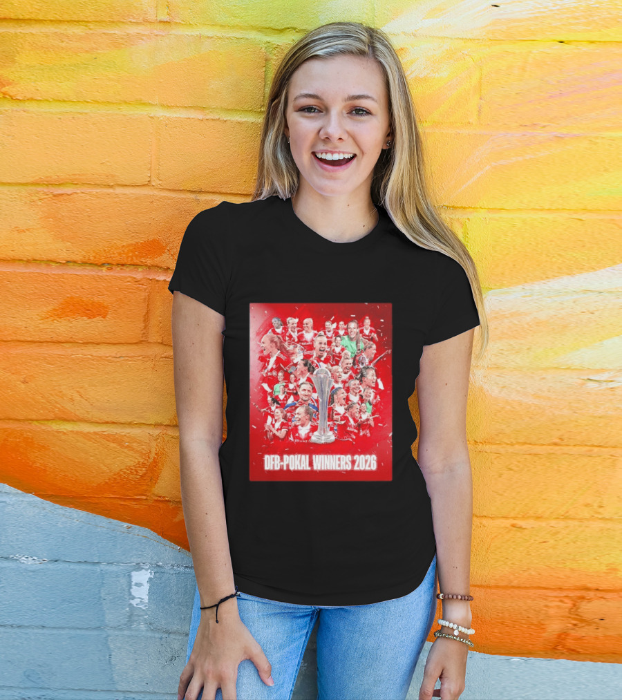 FC Bayern Frauen DFB Pokal Winners 2026 Celebration Montage T-Shirt