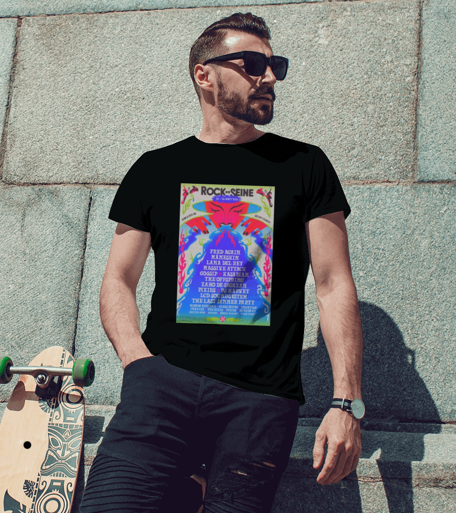 ROCK EN SEINE 2026 Program Domaine De Saint Cloud Lana Del Rey LCD Soundsystem T-Shirt