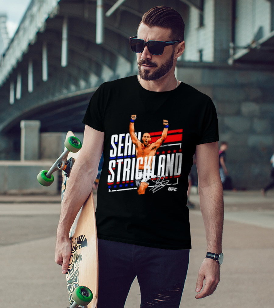 Sean Strickland UFC Fighter Star Signature Graphic UFC T-Shirt