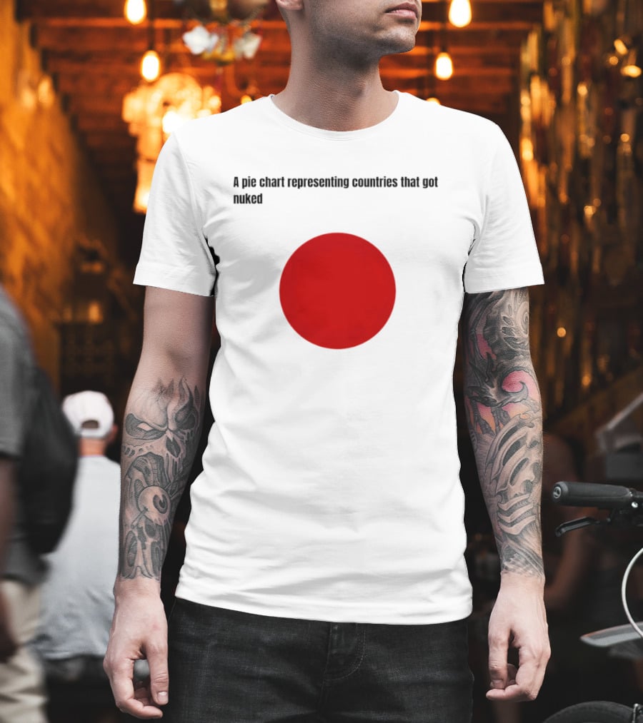 A Pie Chart Representing Countries That Got Nuked Red Circle T-Shirt