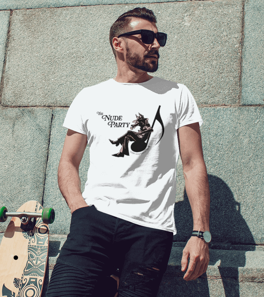 The Nude Party Look Who's Back Tour Resting Cat With Tail T-Shirt
