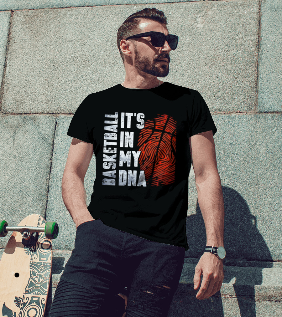 Basketball It's In My DNA Fingerprint T-Shirt
