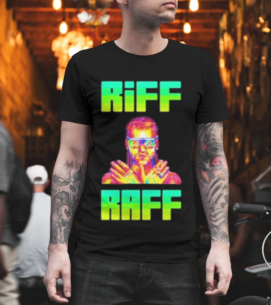 Riff Raff Neon 8 Bit Style Dale Dan Tony T-Shirt