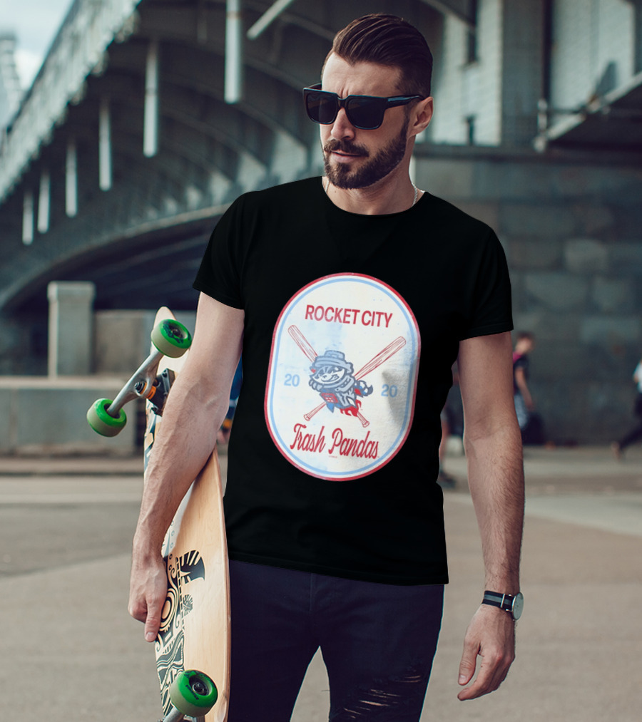 Rocket City Trash Pandas 2020 Raccoon Baseball T-Shirt