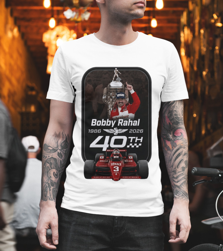 Bobby Rahal 40th Anniversary 1986 2026 Racing Budweiser IndyCar T-Shirt