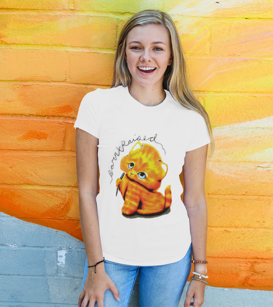 Born X Raised Mischief Orange Cat T-Shirt