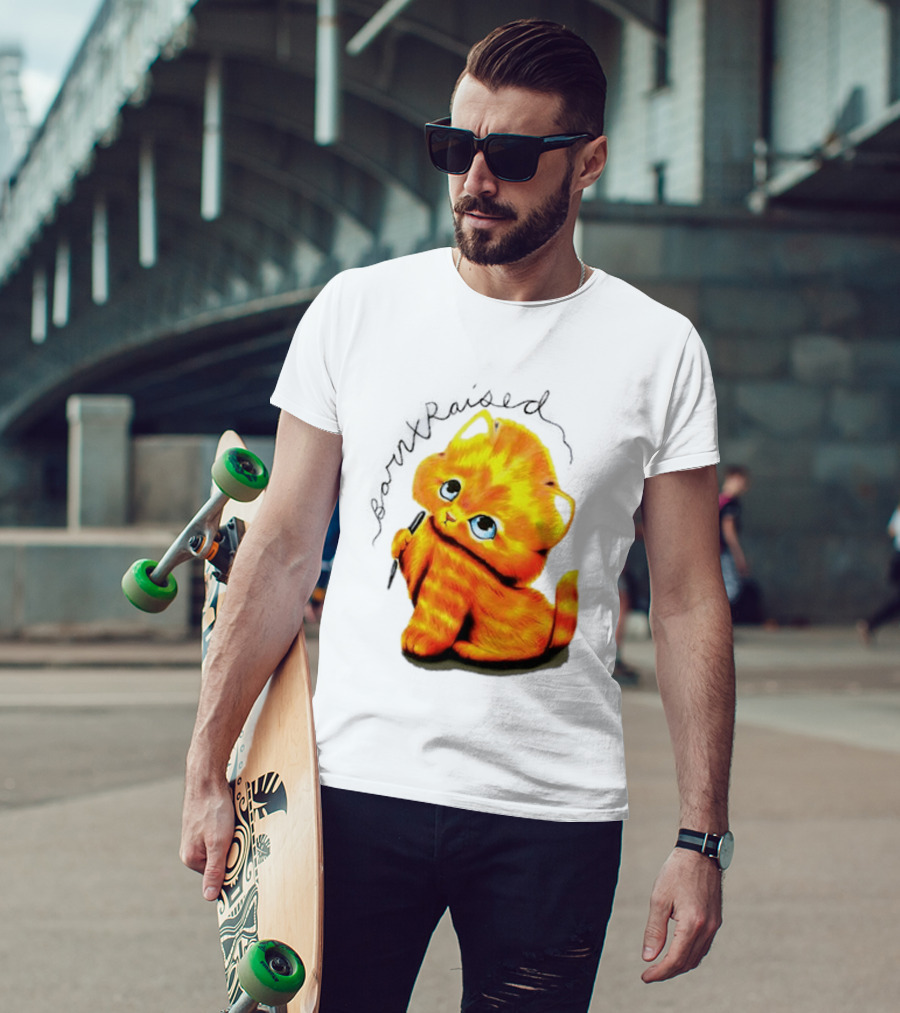 Born X Raised Mischief Orange Cat T-Shirt