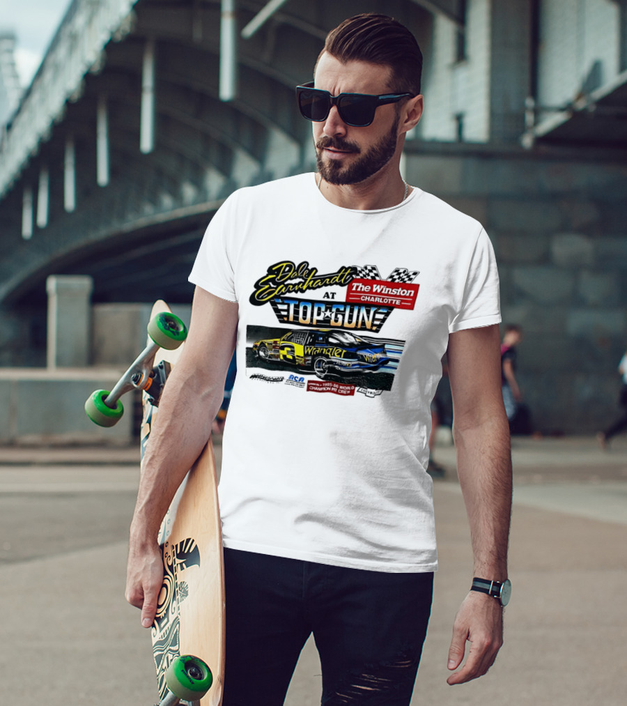 Dale Earnhardt At Top Gun The Winston Charlotte Wrangler Racing T-Shirt