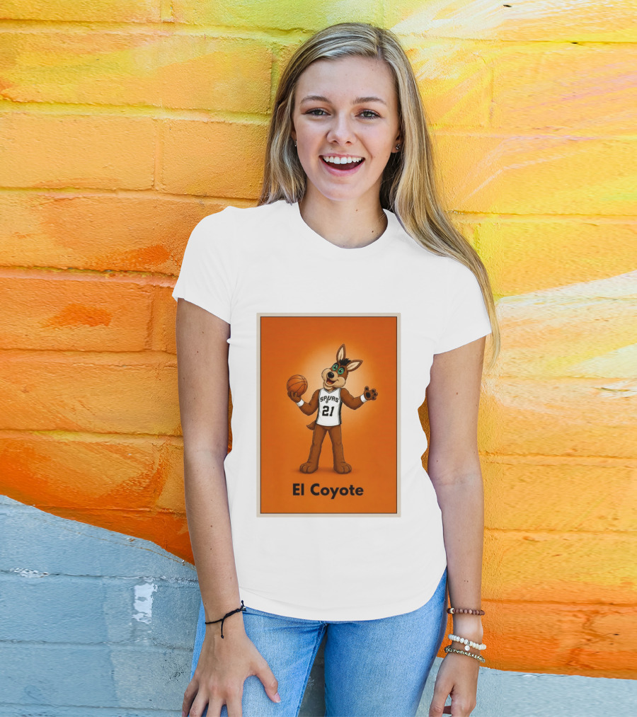 El Coyote Spurs 21 Basketball NBA San Antonio T-Shirt