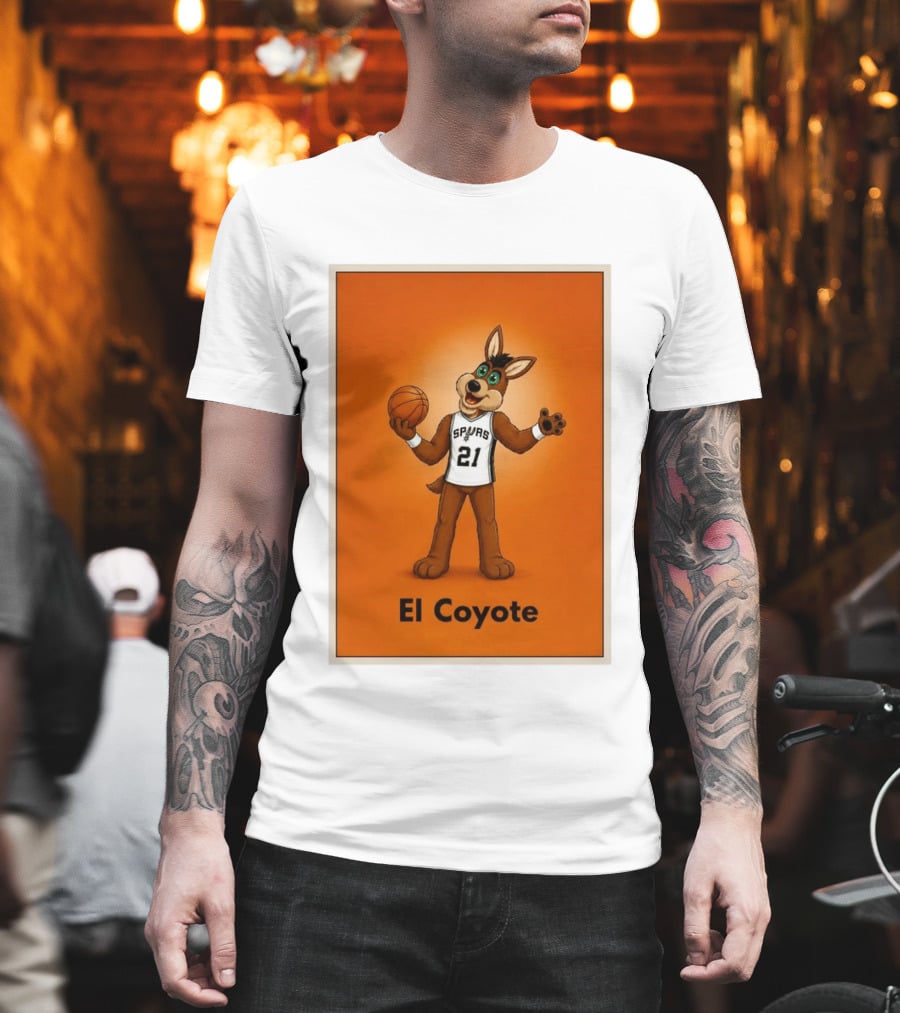El Coyote Spurs 21 Basketball NBA San Antonio T-Shirt