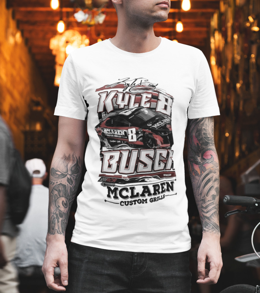 Kyle Busch McLaren Custom Grills NASCAR Racing Car T-Shirt