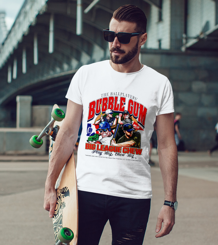 The Ballplayers' Bubble Gum Big League Chew Play Big Chew Big T-Shirt