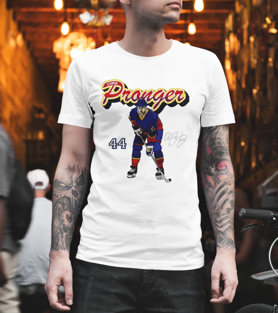 Chris Pronger 44 Edmonton Oilers Hockey Player T-Shirt