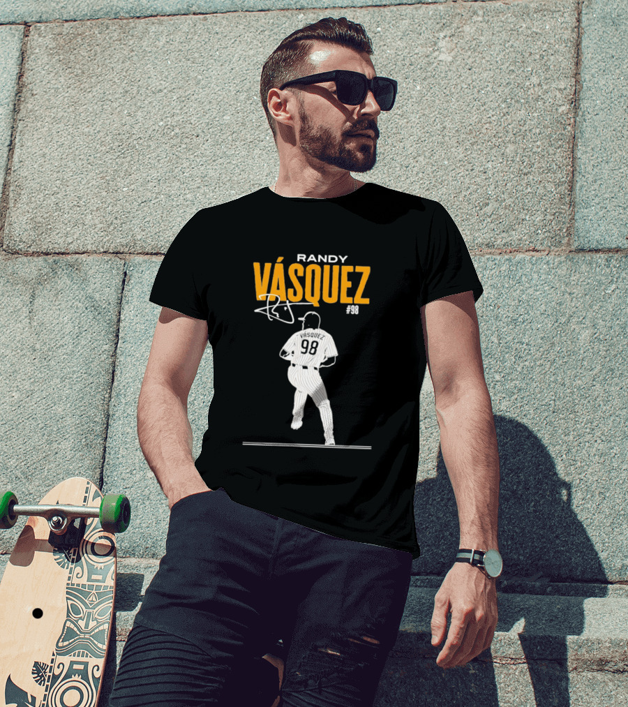 Randy Vázquez 98 San Diego Players Signature T-Shirt