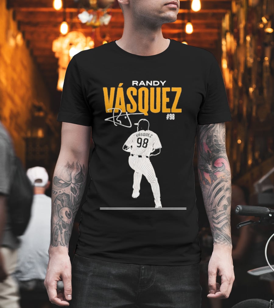 Randy Vázquez 98 San Diego Players Signature T-Shirt
