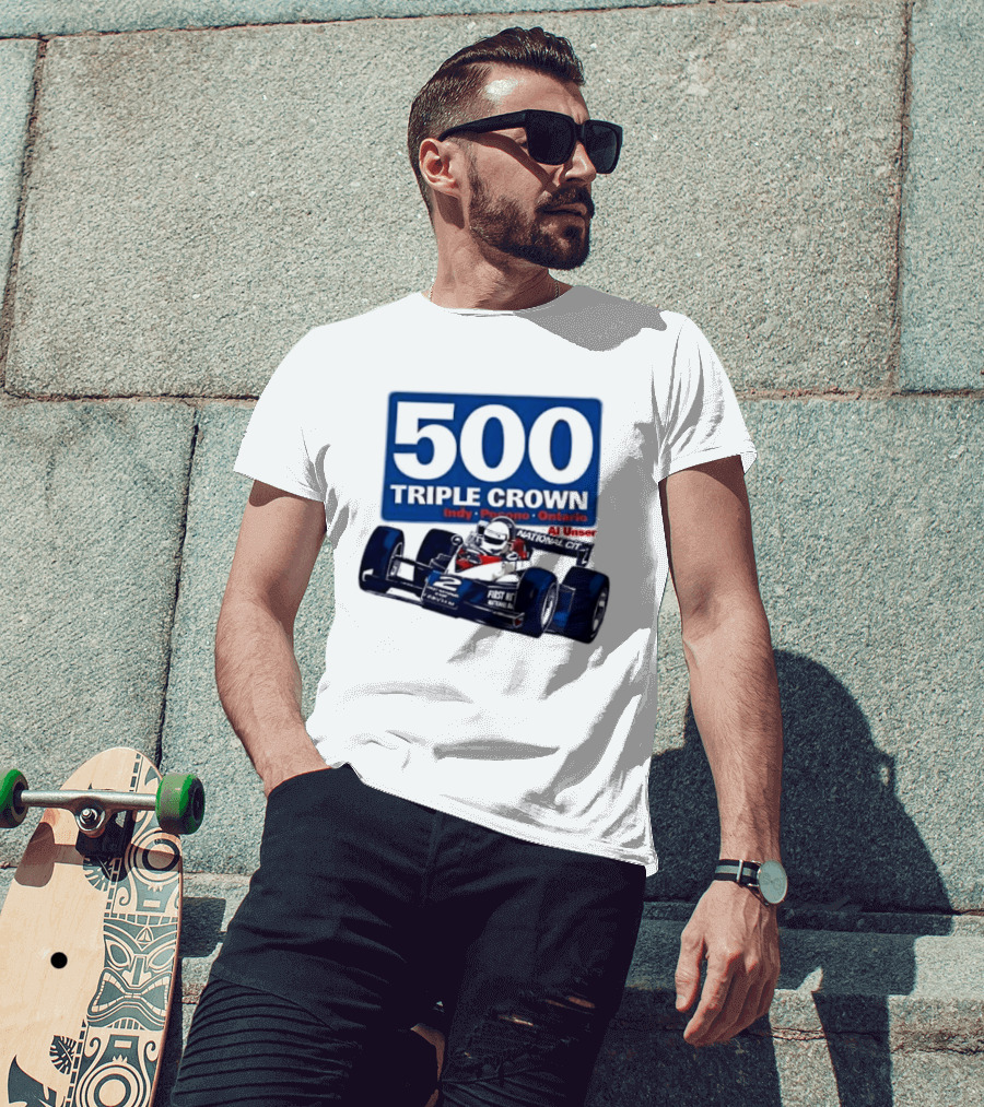 500 Triple Crown Al Unser Indy Pocono Ontario Racing T-Shirt