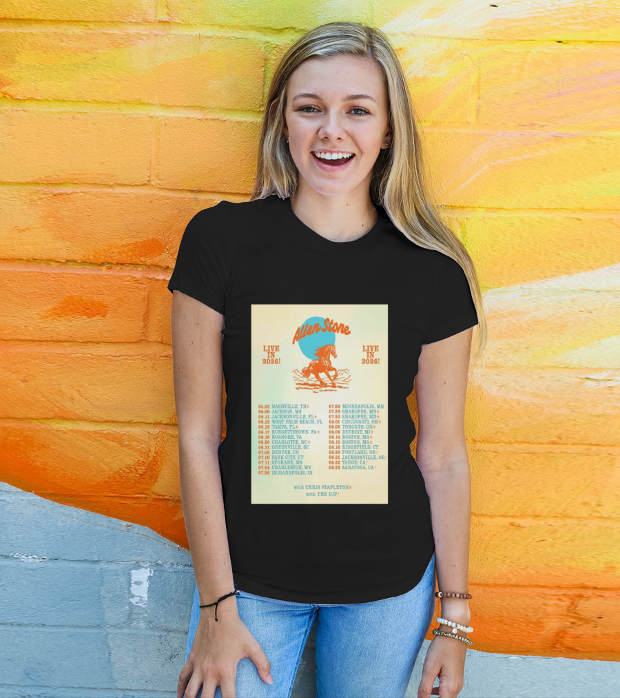 Allen Stone Live In 2026 Tour Dates With Chris Stapleton And The Dip T-Shirt