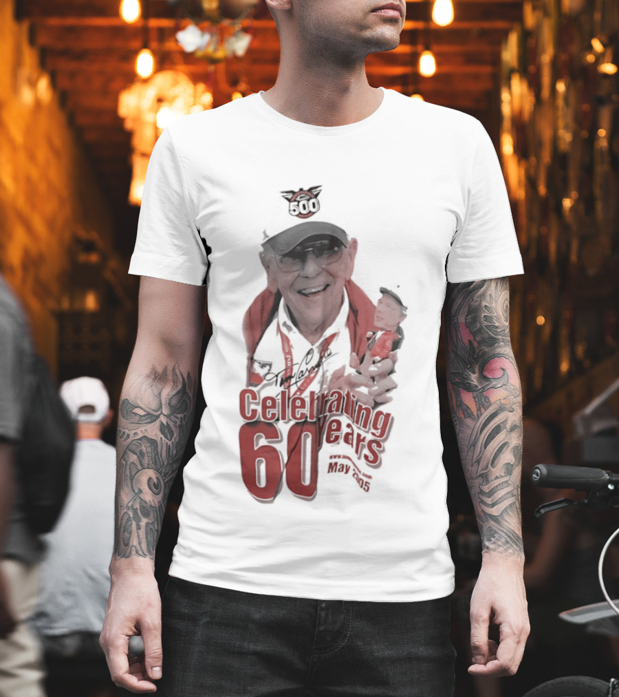 Tom Carnegie Indianapolis 500 Celebrating 60 Years Announcer Bobblehead May 2005 T-Shirt