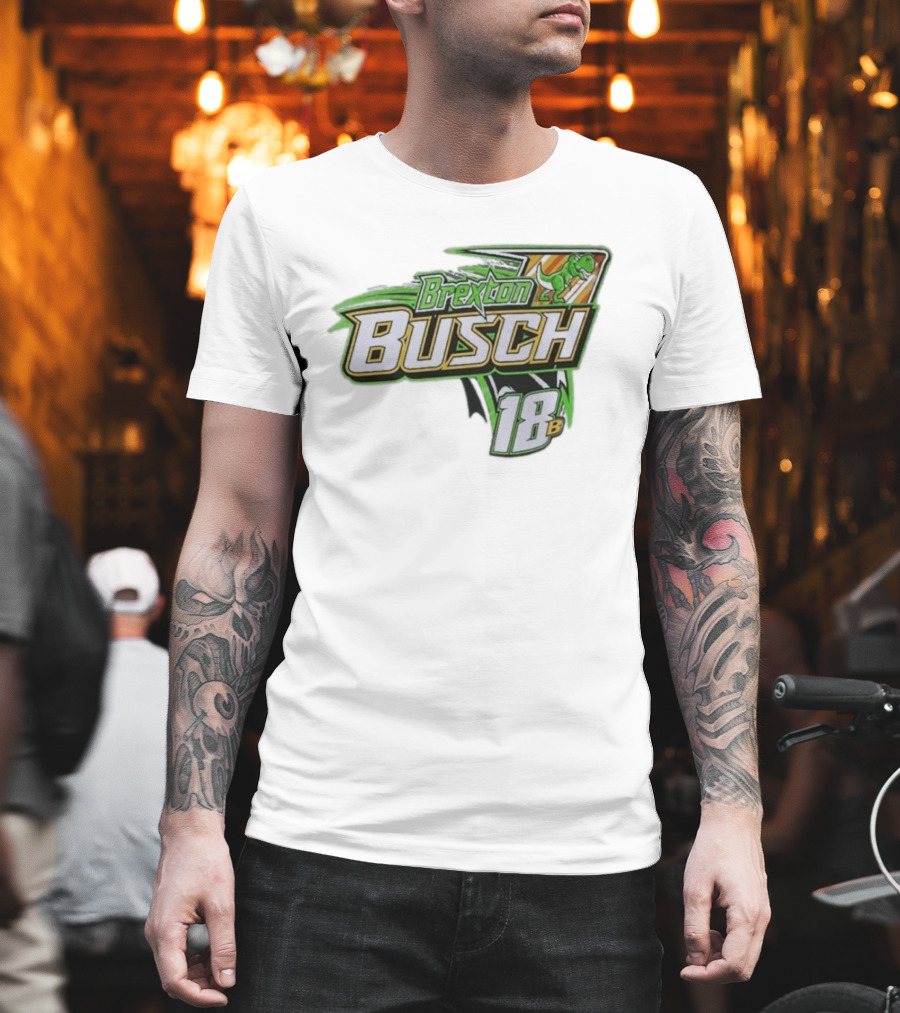 Brexton Busch 18B Dinosaur Racing T-Shirt