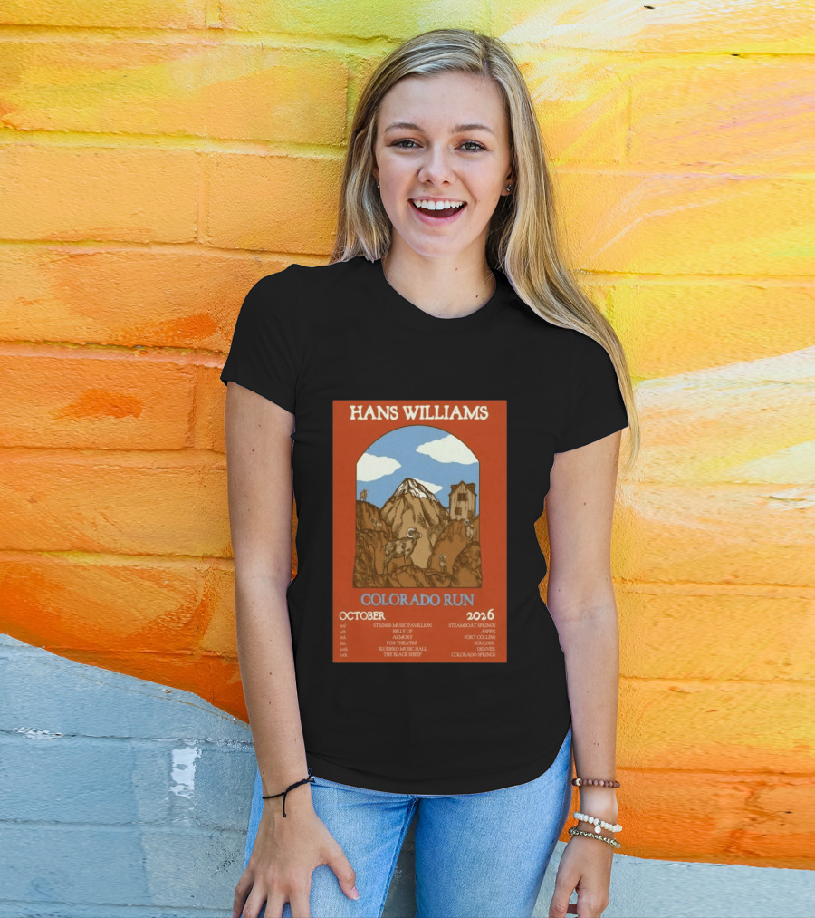 Hans Williams Colorado Run October 2026 Steamboat Springs Aspen Fort Collins Boulder Denver Colorado Springs T-Shirt