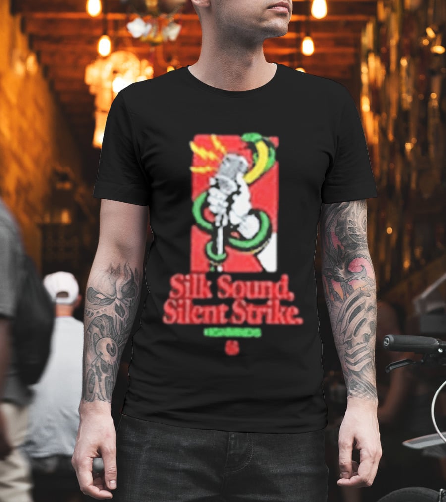 Silk Sound Silent Strike Retro Microphone And Snake T-Shirt