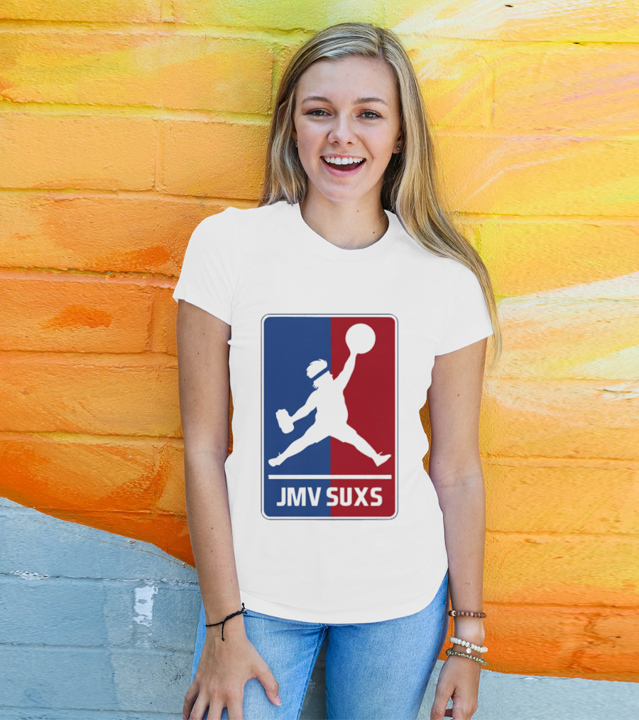 JMV SUXS MLB Jumpman Overweight Baseball Pitcher T-Shirt