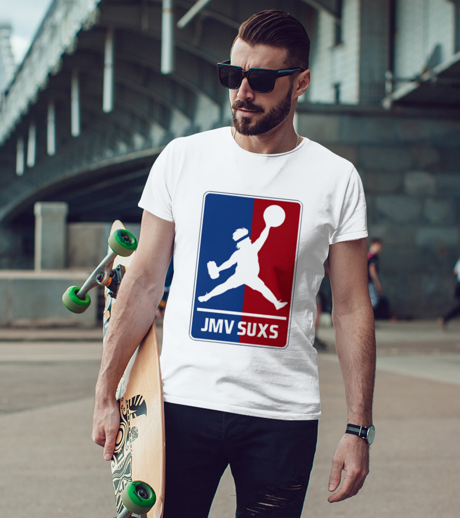 JMV SUXS MLB Jumpman Overweight Baseball Pitcher T-Shirt