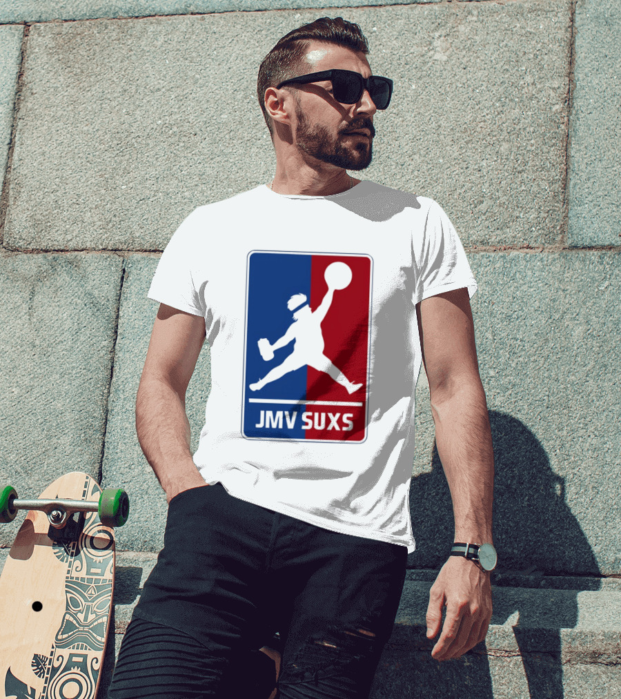 JMV SUXS MLB Jumpman Overweight Baseball Pitcher T-Shirt