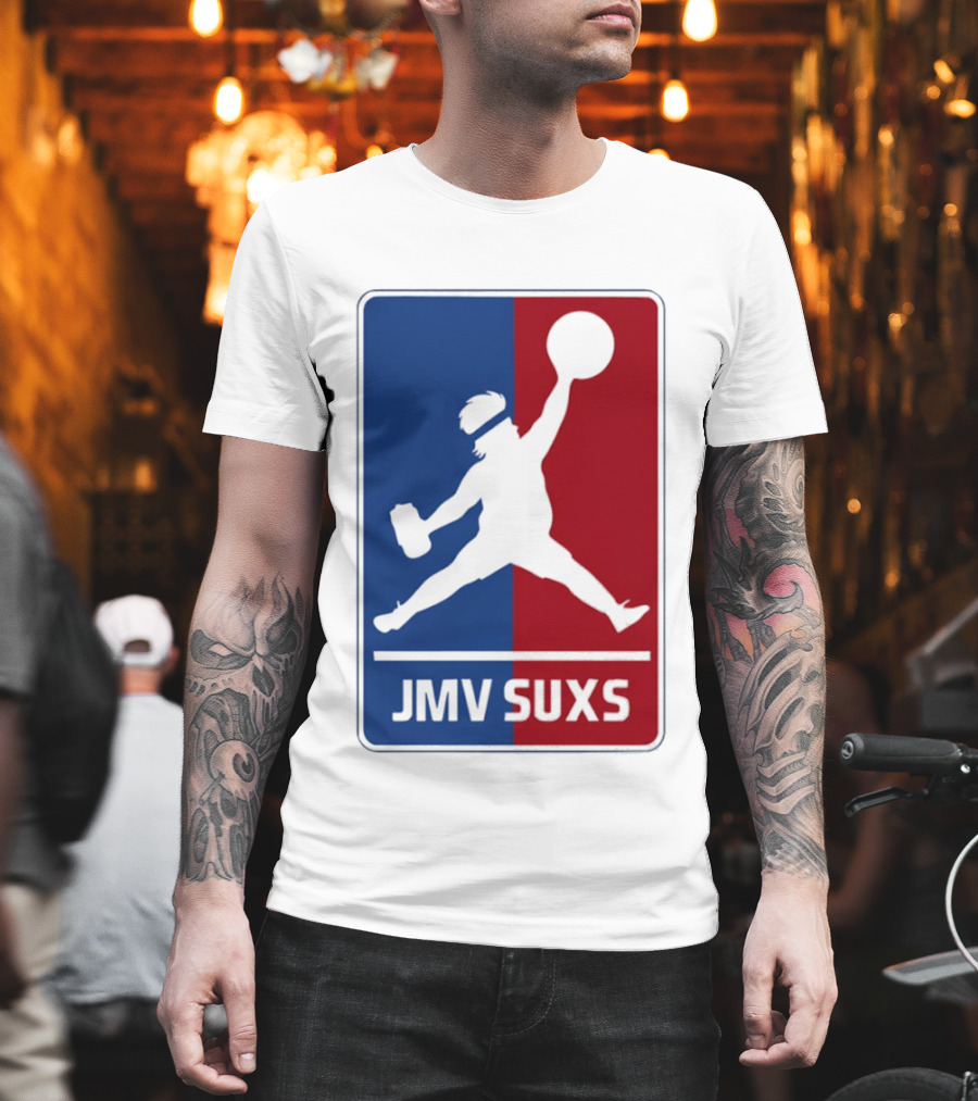 JMV SUXS MLB Jumpman Overweight Baseball Pitcher T-Shirt