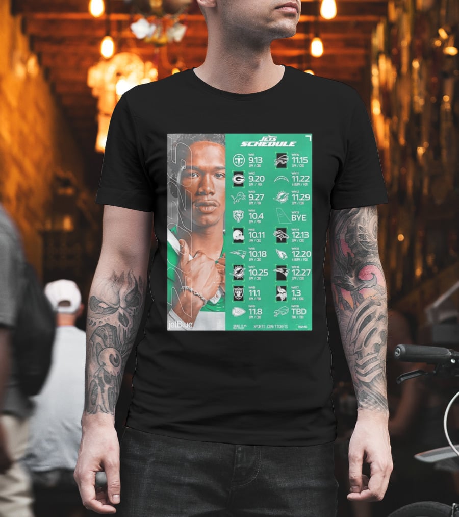 New York Jets 2026 Schedule NFL Matchups And Dates T-Shirt