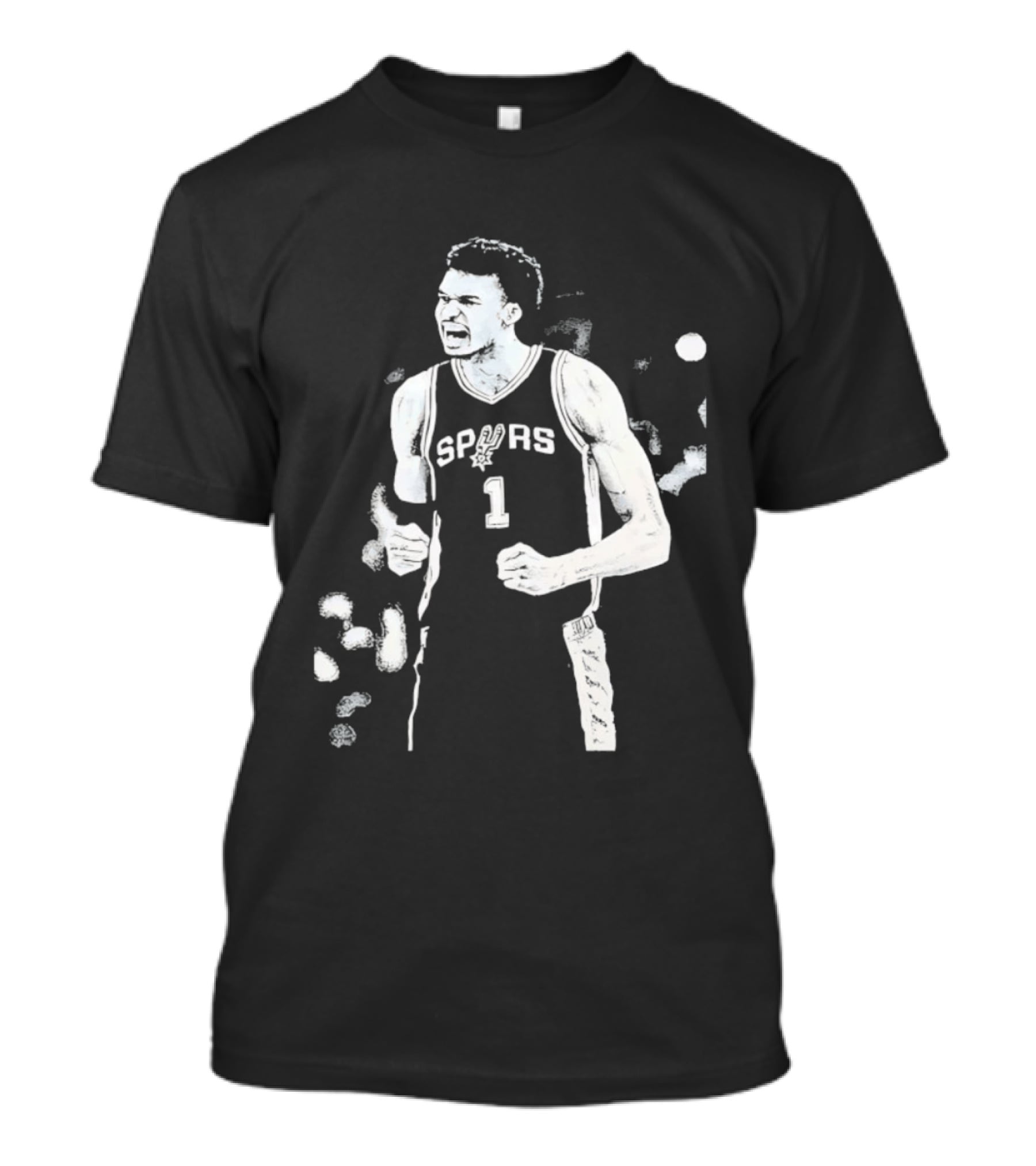 Victor Wembanyama Spurs Number 1 Basketball Jaelen Molina T-Shirt