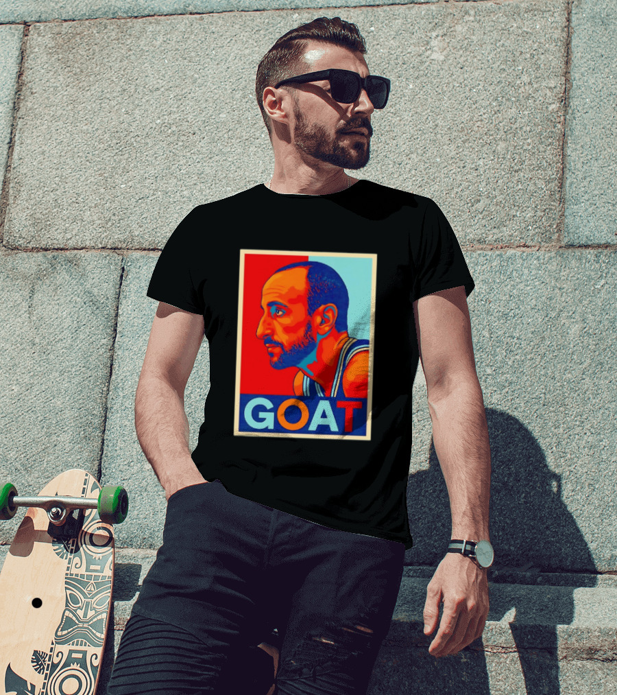 Manu Ginobili GOAT San Antonio Spurs 20 Retro Pop T-Shirt