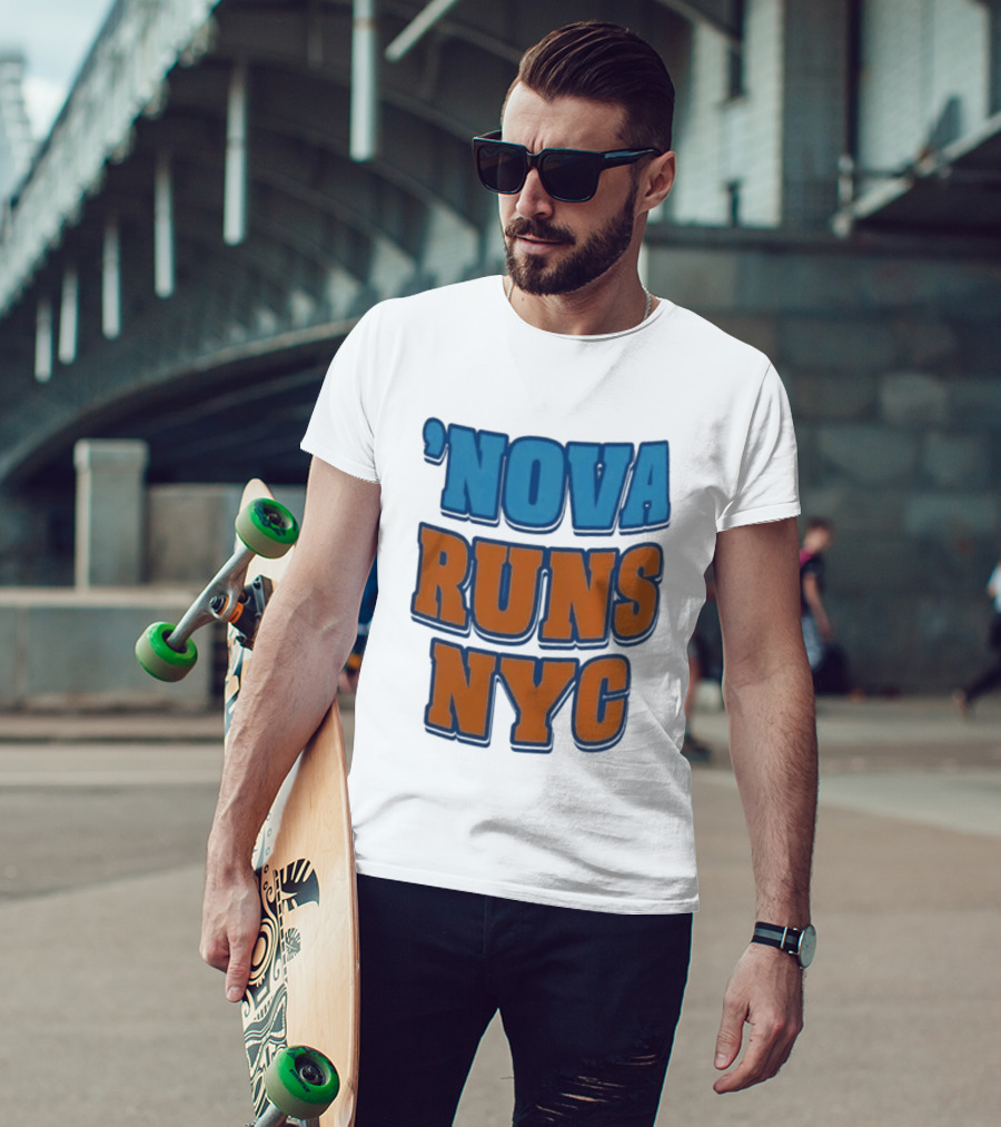 Nova Runs NYC Villanova Basketball Knicks Navy T-Shirt
