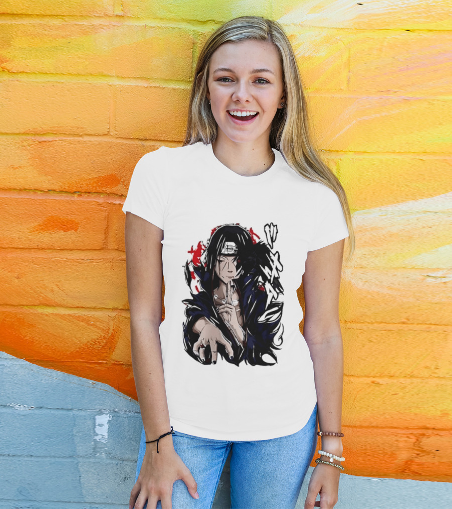 Itachi Uchiha Akatsuki Mangekyo Sharingan Raven Naruto Shippuden Anime T-Shirt